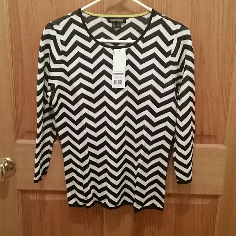 Paperwhite Stripped Sweater